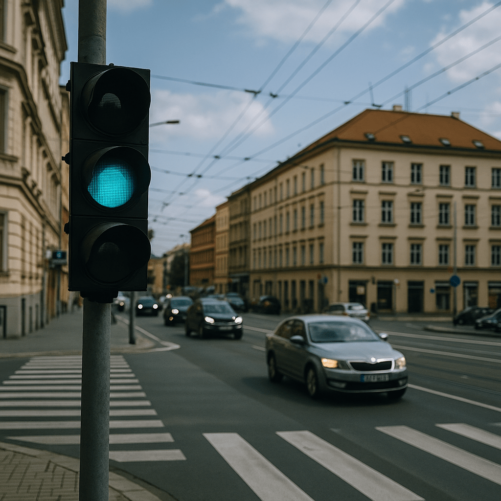 Brno spustilo semafory s náhodnou barvou. Řidiči se učí kreativnímu chaosu