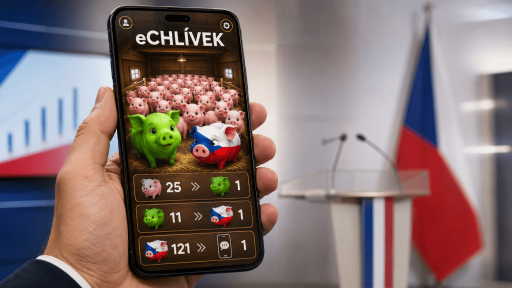 Vláda spustila aplikaci eChlívek. Češi si posílají virtuální prasátka